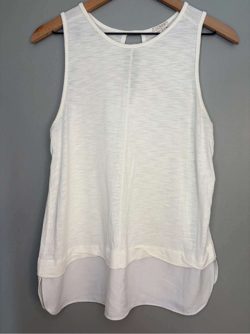 J.Crew Factory Women’s Cream Sleeveless Tank Top, Size Medium